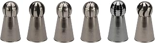Ateco One Step Flower Russian Ball Tube Set, Includes Stainless Steel Tips: 270, 271, 272, 273, 274, & 275