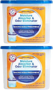 Arm & Hammer AH Refillable Tub 2-14 OZ Amazon Moisture Absorber, 2 Count, White,Blue, 28 Oz