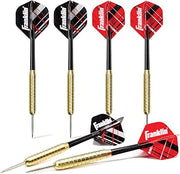 Franklin Sports Steel Tip Darts - 18 Gram Nylon Flight Dart Set - 6 Pack