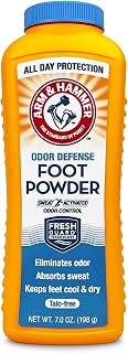 Arm & Hammer Foot Powder for Shoes & Feet, Talc-Free Odor & Moisture Control for Men & Women, 7 oz (1 Pack)