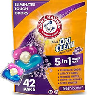 Arm & Hammer Plus OxiClean Odor Blasters Laundry Detergent Pak, 42 Count