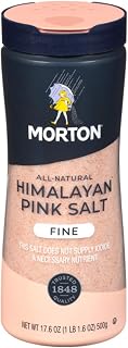 Morton All-Natural Himalayan Pink Salt Fine Grain, 17.6 oz, 1-Pack