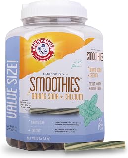 Arm & Hammer Smoothies Dental Chews for Dogs, Mint Flavor, Medium, 57 Count