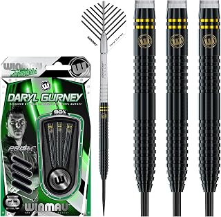 WINMAU Daryl Gurney Gold Tungsten Steel Tip Darts - Titanium Nitride Coating
