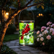 Cardinal Solar Lantern Outdoor Waterproof, Hanging Garden Light
