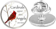 QK0O97 Red Cardinal Bird Jewelry - Christmas Cardinal Pin Brooch