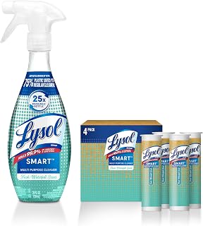 Lysol Smart Multi-Purpose Cleaner Kit, Clear, 5 Piece Set, Fresh Waterfall, 1 Count