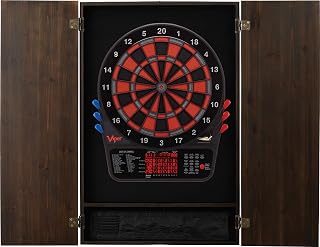 Viper Metropolitan Cinnamon Soft Tip Dartboard Cabinet and Viper 800 Electronic Dartboard