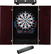 Viper by GLD Products 777 Electronic Dartboard, Metropolitan Mahogany Cabinet, Dart Mat & Shadow Buster Dartboard Light