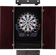 Viper 777 Electronic Dartboard, Metropolitan Mahogany Cabinet, Laser Throw Line Marker & Shadow Buster Dartboard Lights