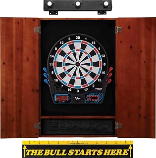 Viper 777 Electronic Dartboard, Metropolitan Cinnamon Cabinet, The Bull Starts Here Throw Line Marker & Shadow Buster Dartboard Lights