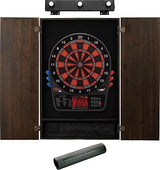 Viper 800 Electronic Dartboard, Metropolitan Espresso Cabinet, Laser Throw Line & Shadow Buster Dartboard Light Bundle