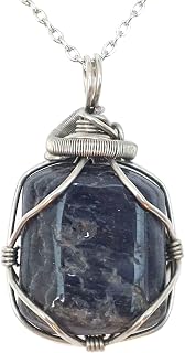 Sapphire Statement Necklace, Blue Gemstone Pendant