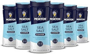 Morton Coarse Sea Salt, All-Natural Finishing Salt, 2.93 Oz, 6-Pack