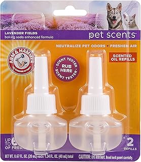 Arm & Hammer for Pets Plug-in Scented Oil Refills, Lavender Fields, 2 Count