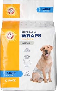 Arm & Hammer Large Male Dog Belly Band Wraps, 12 Count