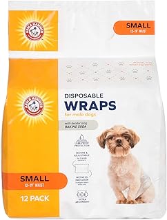 Arm & Hammer Small Male Dog Belly Band Wraps, 12 Count