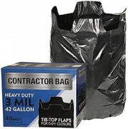 Inteplast 42 Gallon Contractor Garbage Bag, 32 x 45 Inches, 3 Mil Thickness, Black, 40 Count