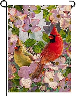 Artofy Cardinal Spring Home Decorative Garden Flag, House Yard Lawn Summer
