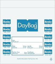 DayMark 112378 Clear/Blue Monday 7 x 6.5" Portion Bag - 2000/PK"