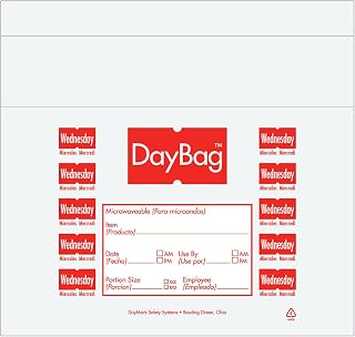 DayMark 110918 Clear/Red Wednesday 10" x 8.5" Portion Bag - 8000 / CS
