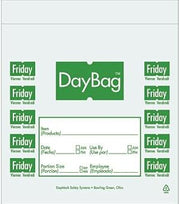 DayMark 112382 Clear/Green Friday 7" x 6.5" Portion Bag - 8000 / CS