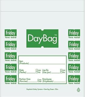 DayMark 112382 Clear/Green Friday 7" x 6.5" Portion Bag - 8000 / CS