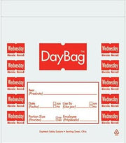 DayMark 112380 Clear/Red Wednesday 7 x 6.5" Portion Bag - 2000/PK"