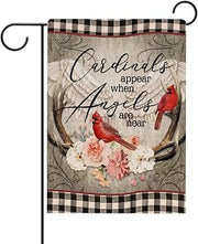 Hzppyz Cardinal Appear When Angels are Near Spring Peony Flower Home