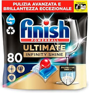 Finish Ultimate Infinity Shine Dishwasher Tablets - 80 Tablets, Ultimate Cleaning, Grease Removal, Protective Shield