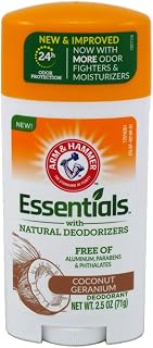 Arm & Hammer Deodorant 2.5 Ounce Essentials Coconut Geranium (Pack of 6)