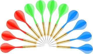 Accmor 18 Pack Steel Tip Darts, 16 Grams Metal Tip Dart Set, Darts Metal Tip Set, Metal Darts for Dartboard