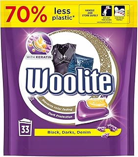 Woolite Gell Capsules for Dark Wash with Keratin, 33-Piece