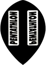 Pentathlon Black Pear Shape Dart Flights - 3 Sets (9 Flights) - 100 Micro Ex-Tough