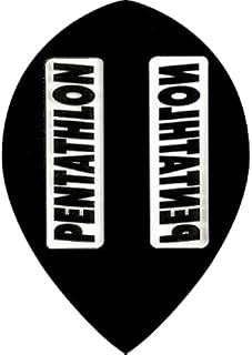 Pentathlon Black Pear Shape Dart Flights - 3 Sets (9 Flights) - 100 Micro Ex-Tough