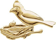 Bonyak Jewelry 14k Yellow Gold 39.5x28.25mm Cardinal Brooch Unique
