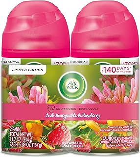 Air Wick Automatic AirFreshener Spray Refill Lush Honeysuckle Raspberry 2ct