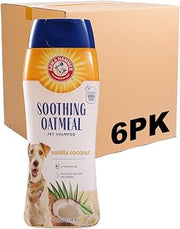 Arm & Hammer Soothing Oatmeal Dog Shampoo, Vanilla Coconut, 20 Fl Oz, 6-Pk