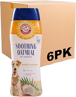 Arm & Hammer Soothing Oatmeal Dog Shampoo, Vanilla Coconut, 20 Fl Oz, 6-Pk