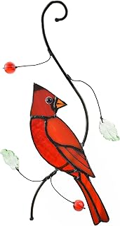 Lolitarcrafts Cardinal Stained Glass Suncathers Window Hangings