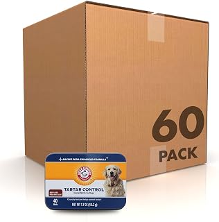 Arm & Hammer Tartar Control Dental Mints for Dogs, Beef, 40 Ct, 60-Pk