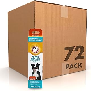 Arm & Hammer Fresh Breath Enzymatic Dog Toothpaste, Chicken, 2.5 Oz, 72-Pk