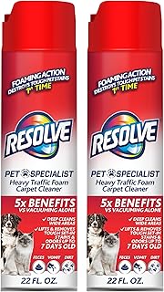 Resolve Pet Foam Carpet Cleaner Spray, Pet Stain and Odor Remover, 2pack