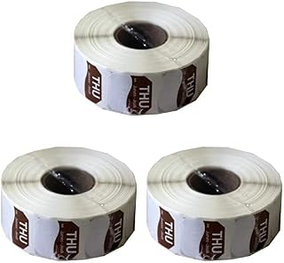 DayMark Day of the Week 1" x 1" Removable Label, THU (Roll of 1,000) (Pack of 3)