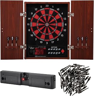 Viper Neptune Electronic Dartboard, Throw Line Light, and Viper 2BA Tufflex Tips III- Black 50ct. Box