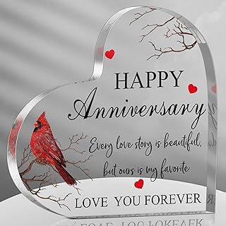 Anniversary Cardinal Acrylic Gift for Couple Women,Delicate Style