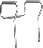 Dynarex 10352-4 Adjustable Height Toilet Safety Rail, Silver, 17.72" Length, 18.7" Width, 25.4" Height, Pack of 4