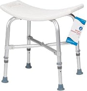 Dynarex 10325-4 Bariatric Shower Chair Without Back, White, 20" Length, 15.5" Width, 18.5" Height, Pack of 4