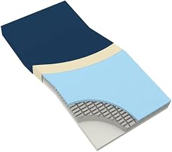 Dynarex 10428 DynaRest Premium Visco-Gel Infused Foam Mattress with Perime, 36" Width, 80" Length