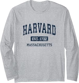 Harvard Massachusetts MA Vintage Athletic Sports Design Long Sleeve T-Shirt
